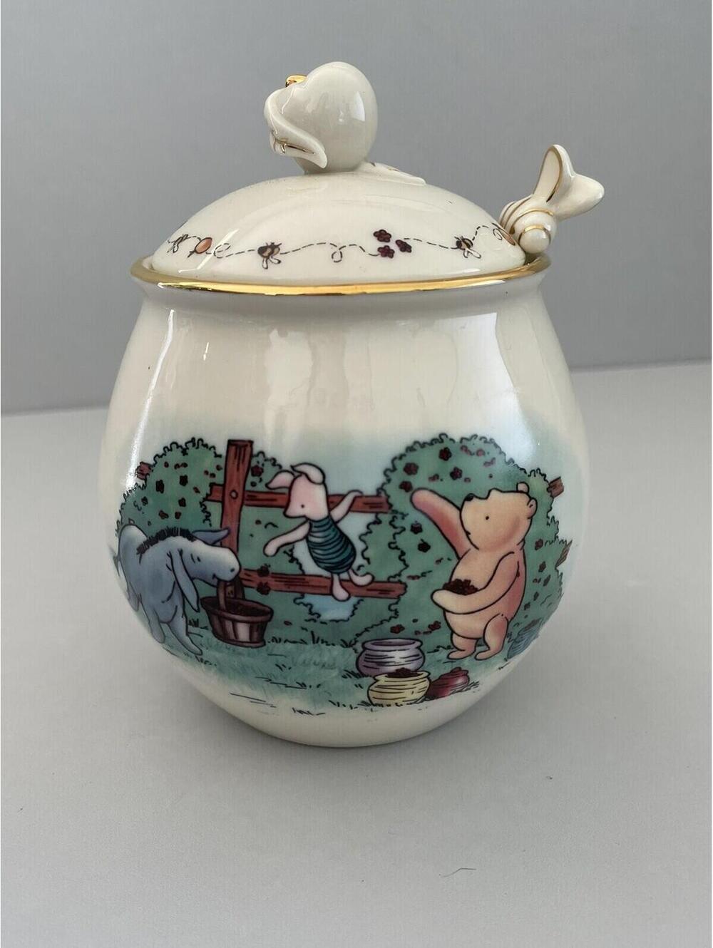 LENOX Disney 2004 Pooh's Sweet Summer Jam Jars Handcrafted